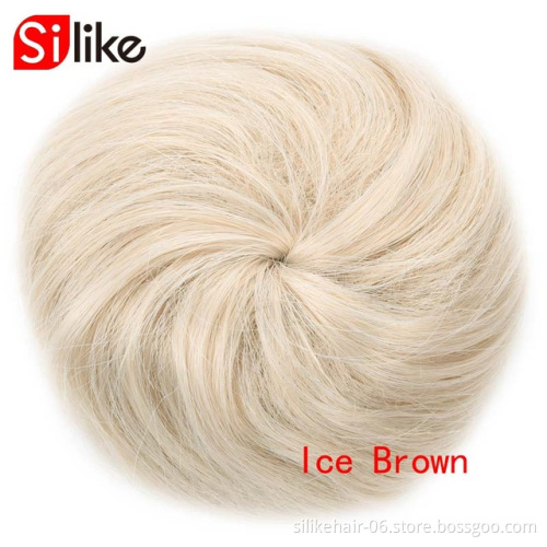 Synthetic Combs in Messy Bun Hair Piece for Women Chignon Hairpiece Curly Bun Extensions Scrunchie Updo Hair Pieces